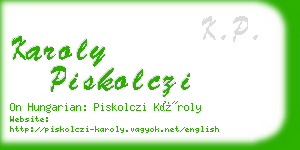 karoly piskolczi business card